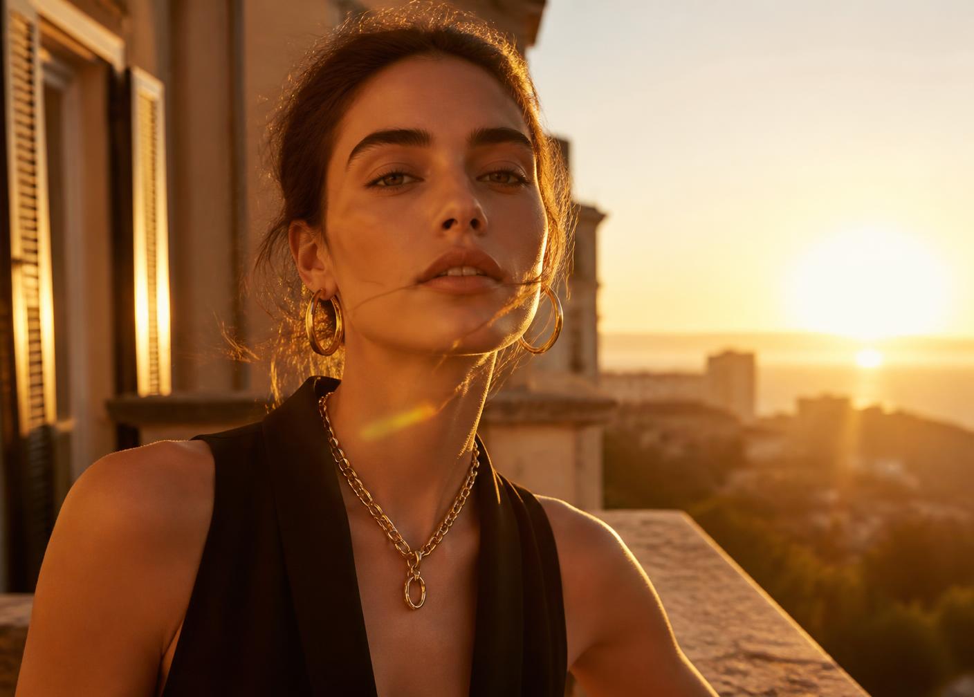 Orabela campaign portrait at golden hour